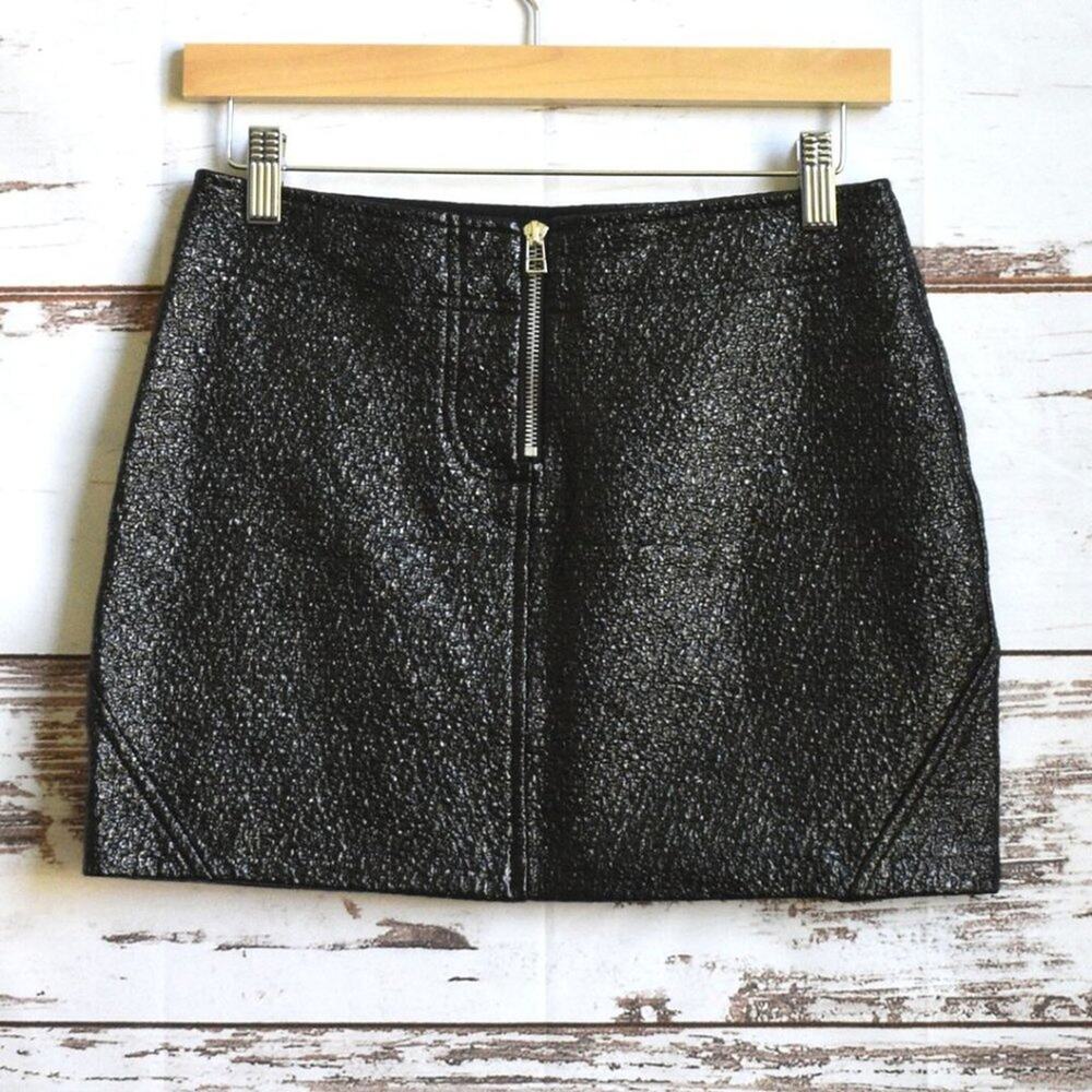 ZARA Women's Mini Faux Textured Leather Skirt Size S